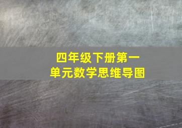 四年级下册第一单元数学思维导图