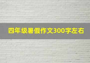 四年级暑假作文300字左右