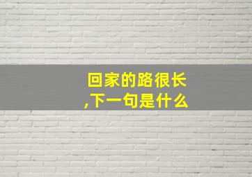 回家的路很长,下一句是什么