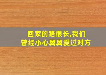 回家的路很长,我们曾经小心翼翼爱过对方