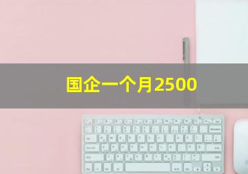 国企一个月2500