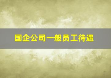 国企公司一般员工待遇