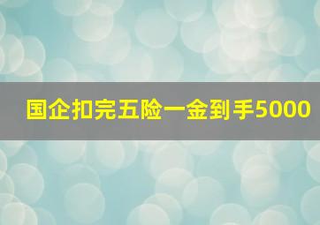 国企扣完五险一金到手5000