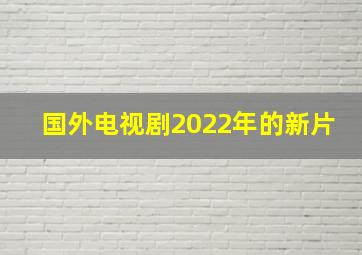 国外电视剧2022年的新片