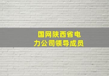 国网陕西省电力公司领导成员