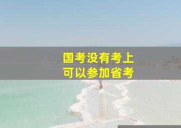 国考没有考上可以参加省考