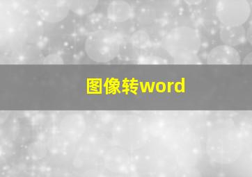 图像转word