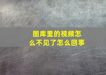 图库里的视频怎么不见了怎么回事