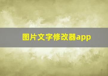 图片文字修改器app