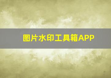 图片水印工具箱APP