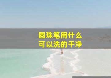 圆珠笔用什么可以洗的干净