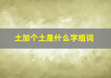 土加个土是什么字组词