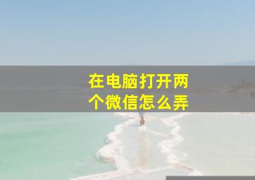 在电脑打开两个微信怎么弄