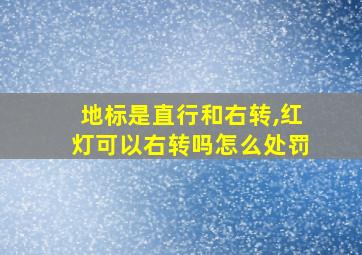 地标是直行和右转,红灯可以右转吗怎么处罚