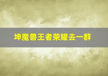 坤魔兽王者荣耀去一群