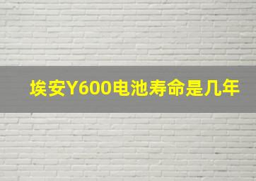 埃安Y600电池寿命是几年