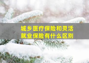 城乡医疗保险和灵活就业保险有什么区别