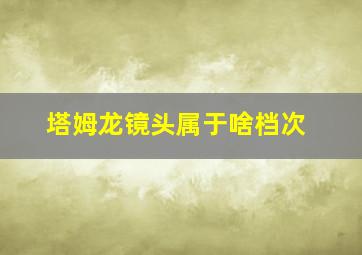 塔姆龙镜头属于啥档次