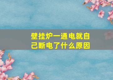 壁挂炉一通电就自己断电了什么原因