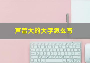 声音大的大字怎么写