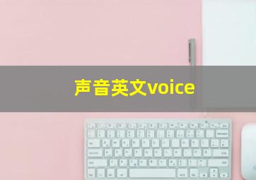 声音英文voice