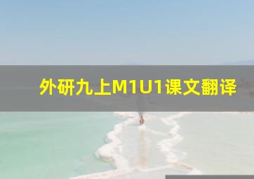 外研九上M1U1课文翻译