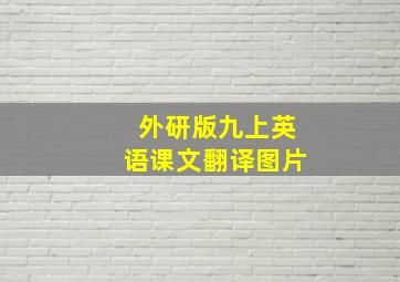 外研版九上英语课文翻译图片