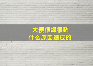 大便很绿很粘什么原因造成的