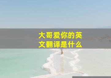 大哥爱你的英文翻译是什么