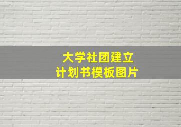 大学社团建立计划书模板图片