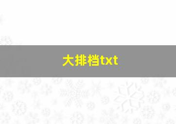 大排档txt