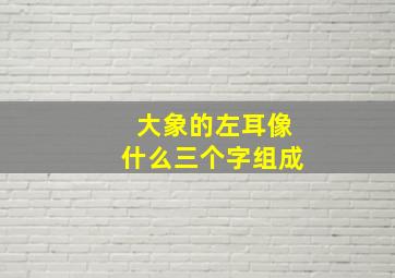 大象的左耳像什么三个字组成