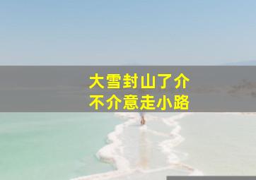 大雪封山了介不介意走小路