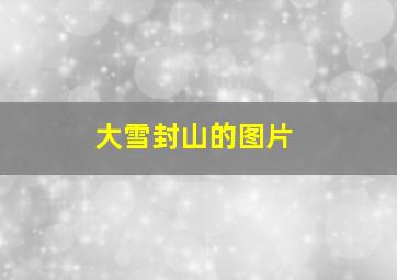 大雪封山的图片