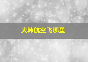 大韩航空飞哪里