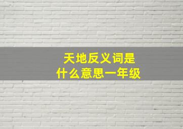 天地反义词是什么意思一年级