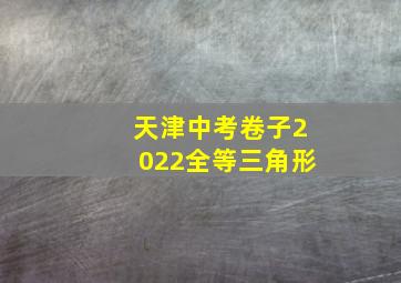 天津中考卷子2022全等三角形