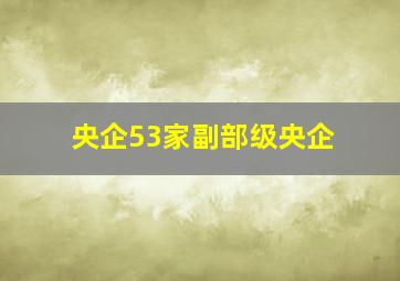 央企53家副部级央企