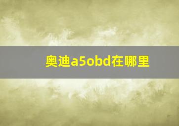 奥迪a5obd在哪里