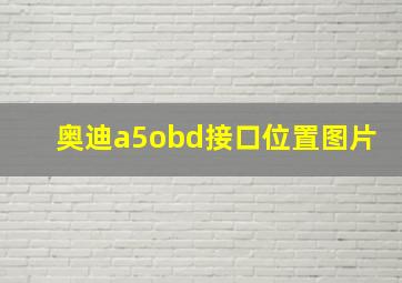 奥迪a5obd接口位置图片