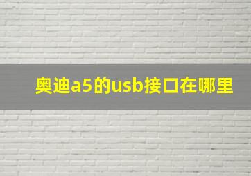 奥迪a5的usb接口在哪里