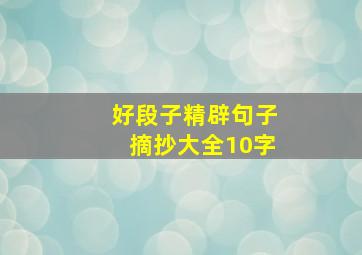 好段子精辟句子摘抄大全10字