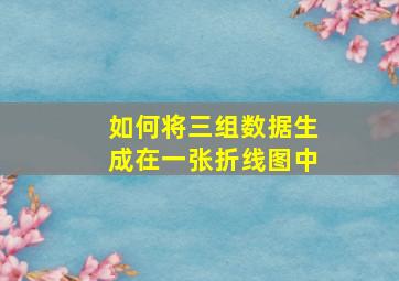 如何将三组数据生成在一张折线图中