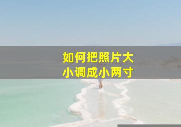 如何把照片大小调成小两寸