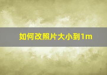 如何改照片大小到1m