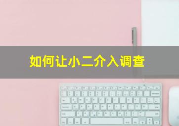 如何让小二介入调查