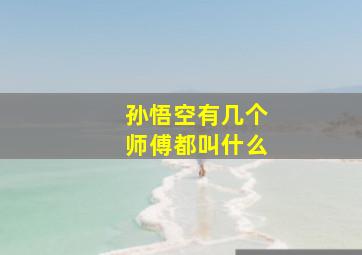 孙悟空有几个师傅都叫什么