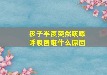 孩子半夜突然咳嗽呼吸困难什么原因