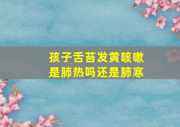 孩子舌苔发黄咳嗽是肺热吗还是肺寒