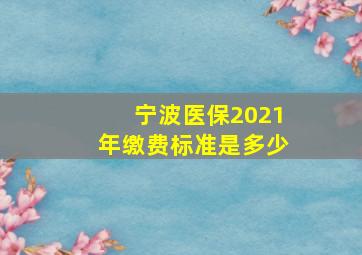 宁波医保2021年缴费标准是多少